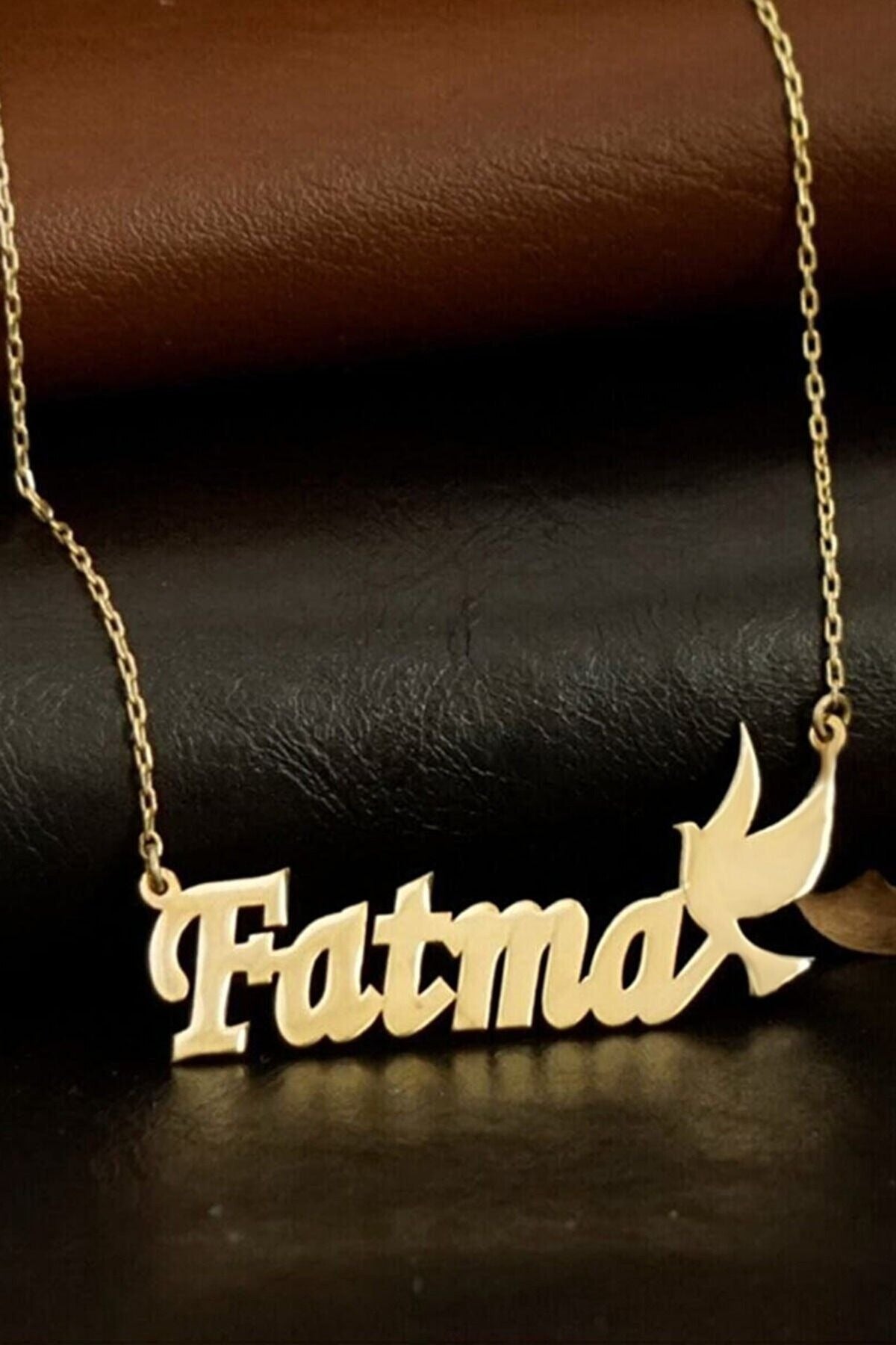 925 Ayar Gümüş İsimli Güvercin Kolye İstenilen İsim Yazılır