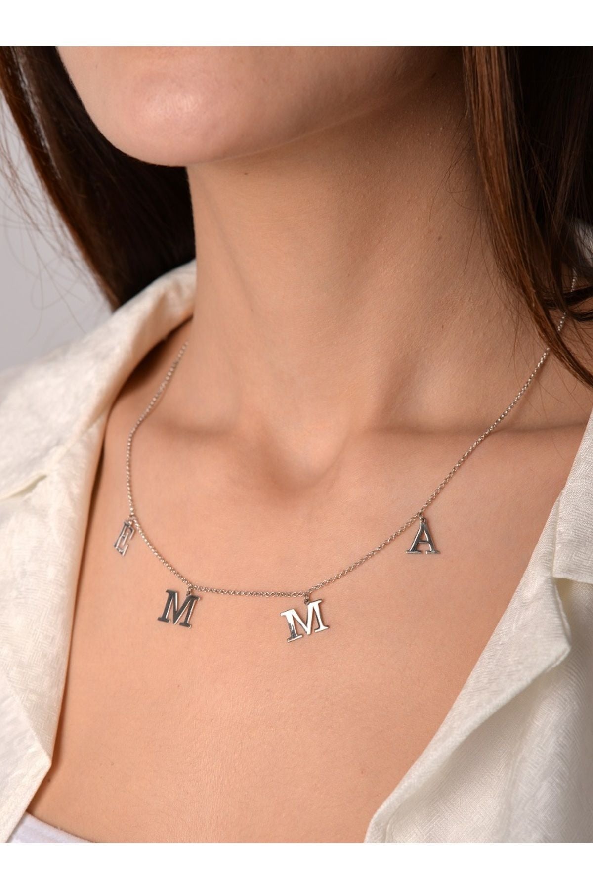925 Ayar Gümüş Harfli İsim Kolye