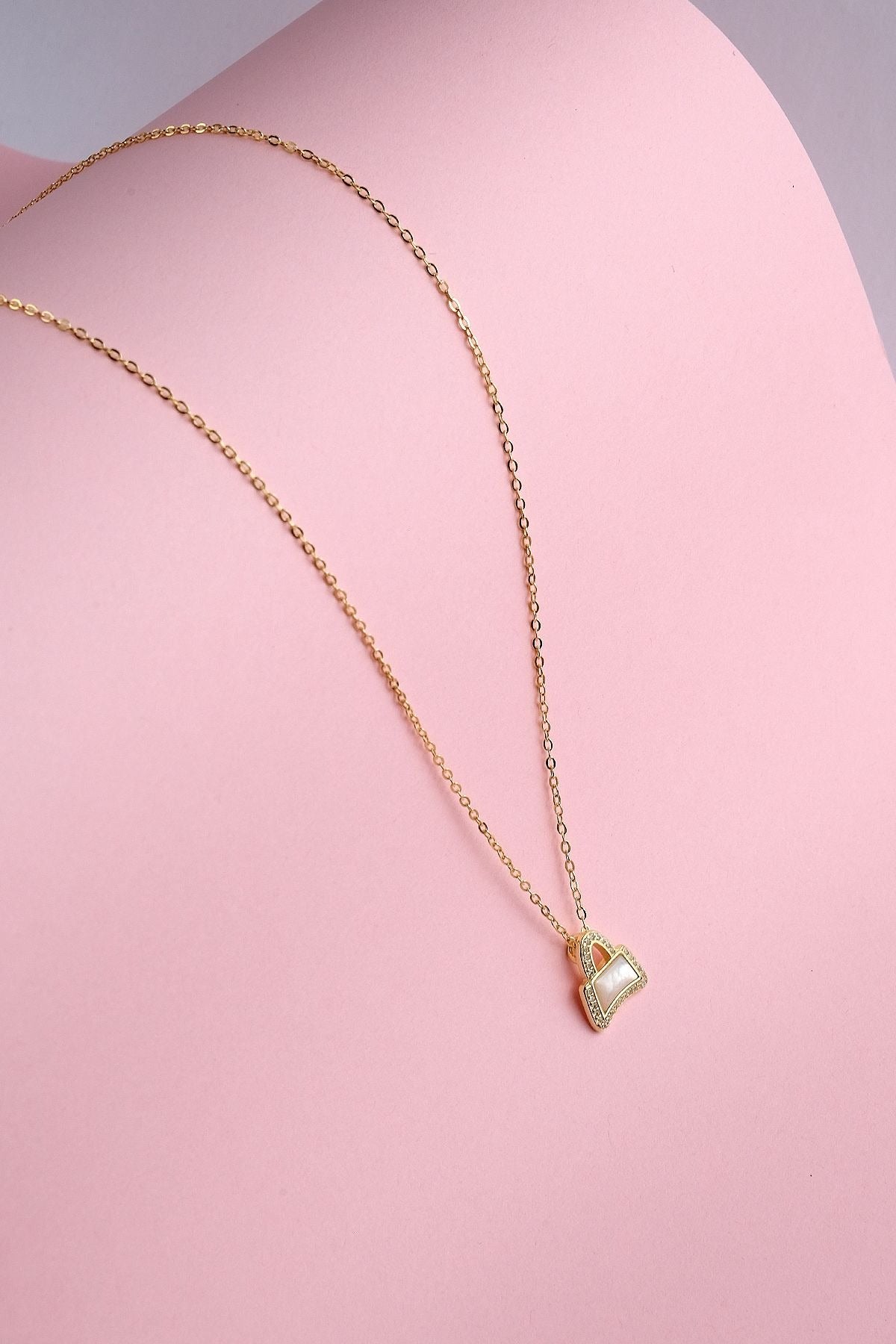 Gümüş Kadın Kolye Taşlı Kadın Kolye Zarif Kolye