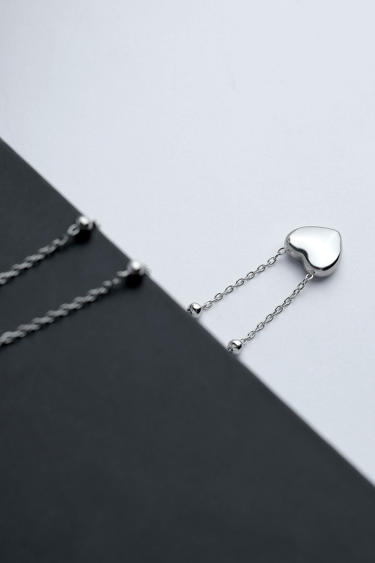 Çelik Kalpli Kolye 316L Harf Yazılır