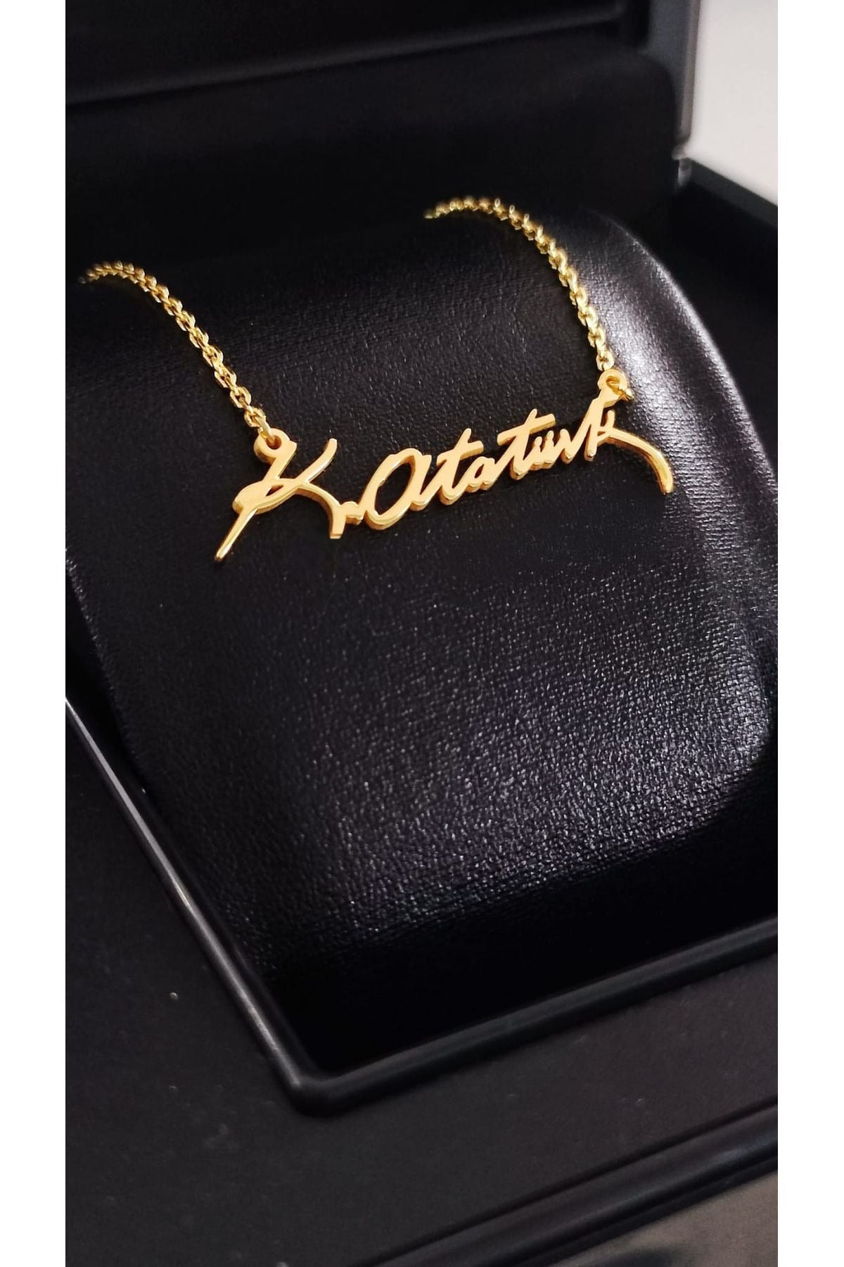 925 Ayar Gümüş Atatürk Imzalı Kolye Unisex