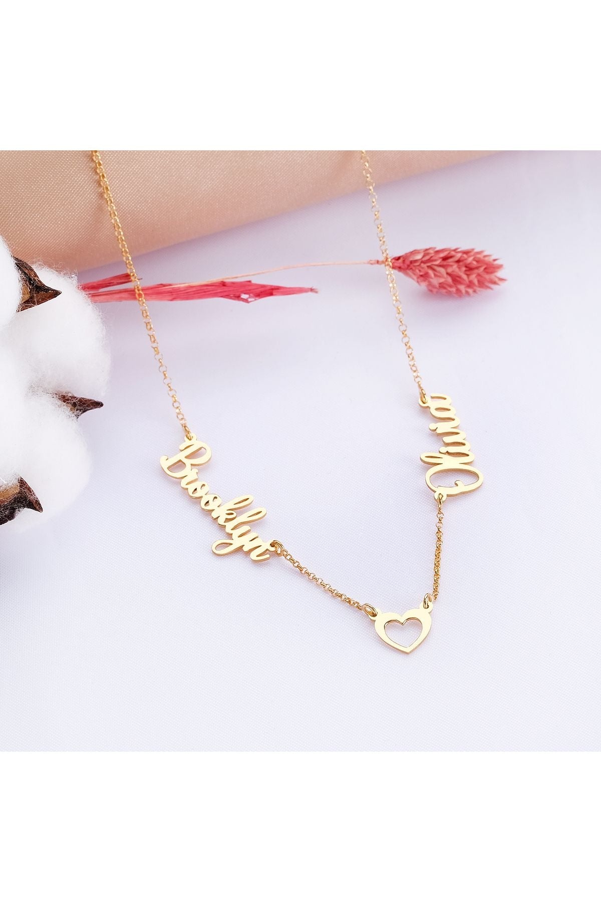 925 Ayar Gümüş 2 Isimli Aile Kolye