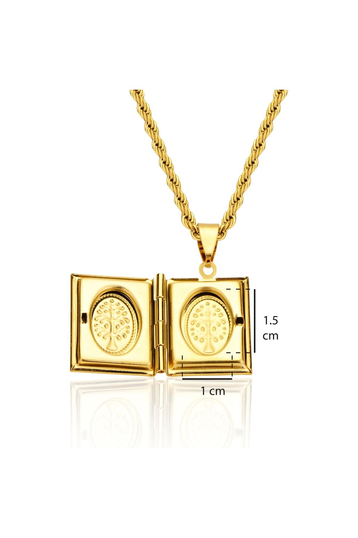 Çelik Fotoğraflı Kolye İçi Açılır Kapaklı Kolye Kararmaz