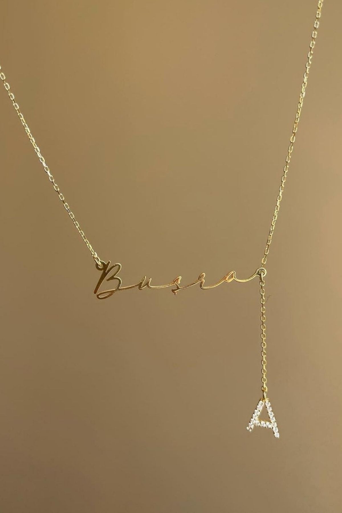 Taşlı Harf Charmlı Istediğini Yazdır Kolye