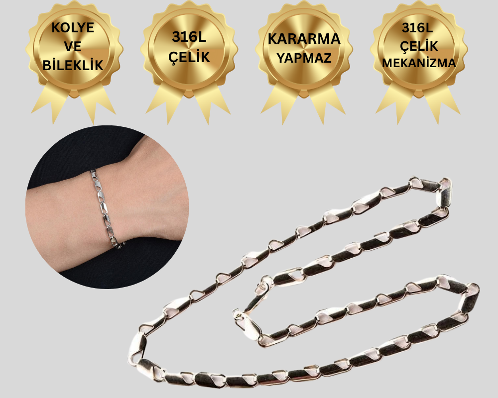 Çelik Zincir Kolye 316L Zincir Paslanmaz Çelik Kolye
