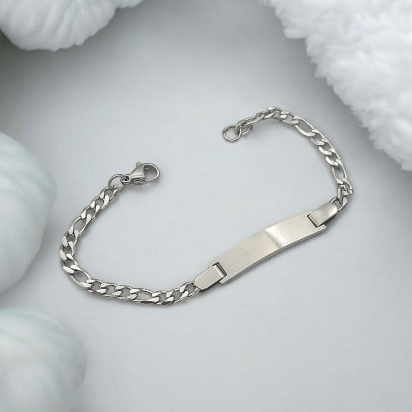 Çelik İsimli Bebek Çocuk Bileklik Künye Kararma Yapmaz